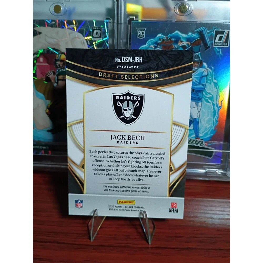 2025 Panini Select - Draft Selections Memorabilia Jack Bech #DSM-JBH Blue Prizm